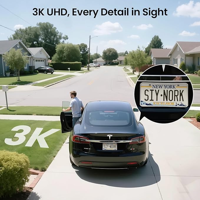 aosu Security Cameras Wireless Outdoor, 6-Cam Kit, No Subscription, aosuBase Expandable to 1TB (32GB Built-in), 5MP Solar Camera Wireless Outdoor, 360° Pan & Tilt, Human Auto Tracking, Easy Setup