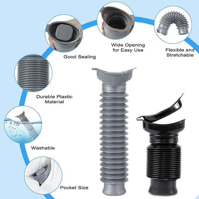 Pee Bottles for Men,Portable Urinal for Men,Collapsible Urine Bottle 750ML | Car Urinals for Men and Women,Emergency Urinal Bottle Shrinkable Pocket Toilet for Travel,Camping,Traffic Jam,Road Trips