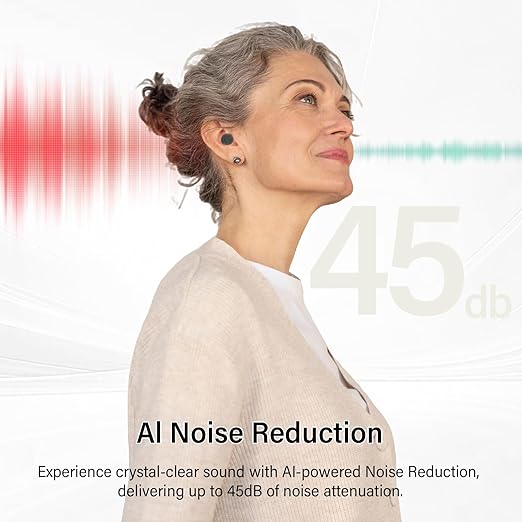 Hearing Aid, Hearing aids for Seniors Rechargeable Bluetooth Hearing Aid (Not Amplifiers) for Mild to Moderate Hearing Loss Seniors and Adults with 16-Channe Noise Reduction Bluetooth Enabled Calls
