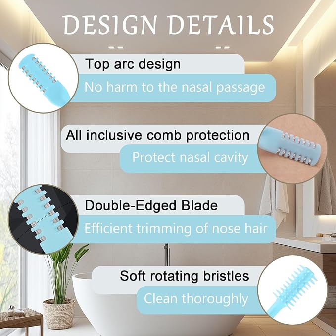 5Pcs 2-in-1 Nose Hair Trimmer for Men Women: 2026 New Portable Double Sided 360° Rotating Nasal Hair Cutter for Women Home Travel (Multicolor)