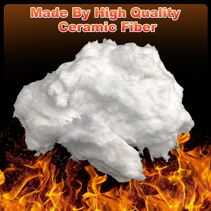 Ceramic Fiber Blanket, Fireproof Insulation Baffle, Rated to 2400F, Size 24"x12", 1" Thick, High-Temperature Resistance for Pizza Oven Stoves, Kilns, Forges, Pipes Insulation