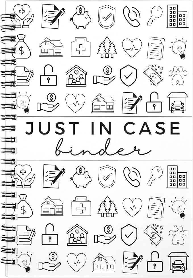 End of Life Planner, 7.9"x5.9" Peace of Mind Planner, Spiral End of Life Planners with Tabs for Senior, Guided Estate Planning Organizer for Final Arrangements & Important Affairs
