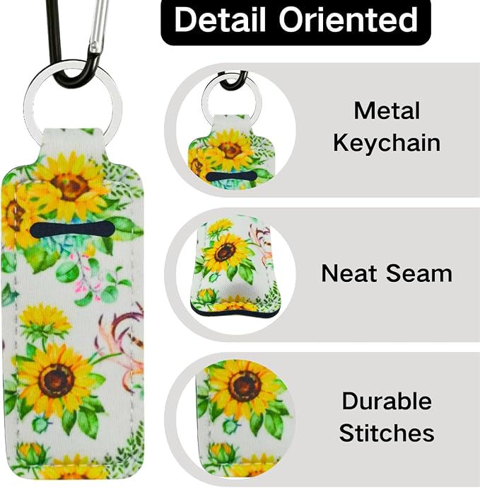 Chapstick Holder Key Chain Lipstick Holder Lip Balm Holder Keychain | Stocking Stuffers Gift, Compatible with Chapstick, Lip Balm and Lipstick, Bag Charm Accessories, Gifts for Women Friend