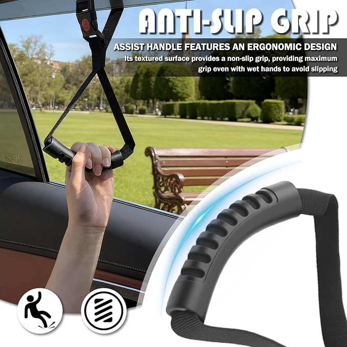 2PCS Car Door Handle for Elderly,Adjustable & Portable Car Handle Assist for Elderly/Pregnant/Disabled,Universal Auto Cane Cars Grab Handles Cars Accessories for SUV Truck