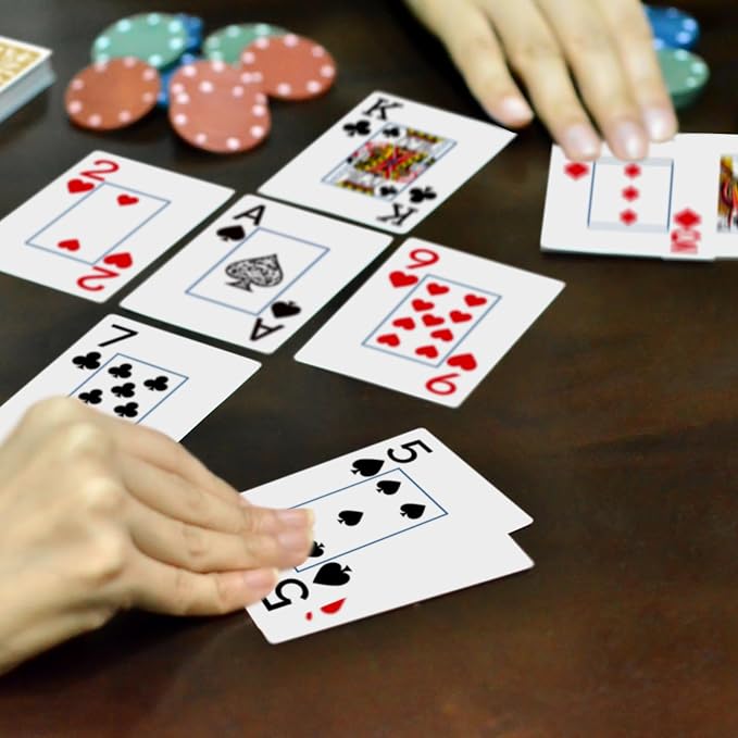 Playing Cards,Deck of Cards,Playing Card 2 Pack,Poker Cards Set,Jumbo Large Print Playing Cards for Adults Seniors,Card Games for Family Game Night Party (Black and Gold)
