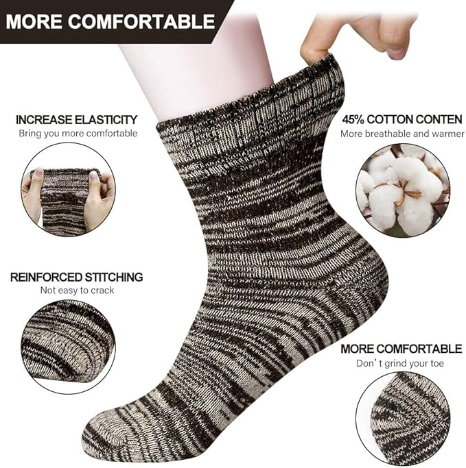 besky Warm Socks for Women Cozy Fuzzy Winter Socks