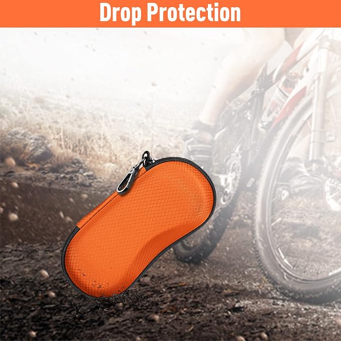 FINTIE Sunglasses Case, Hard EVA Shell Shockproof Sport Glasses Case with Metal Carabiner Travel Zipper Eyeglasses Holder
