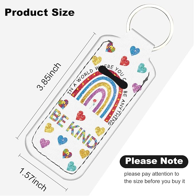 Cute Chapstick Holder Keychain,Lipstick Neoprene Clip-on Lip Balm Holder for Woman