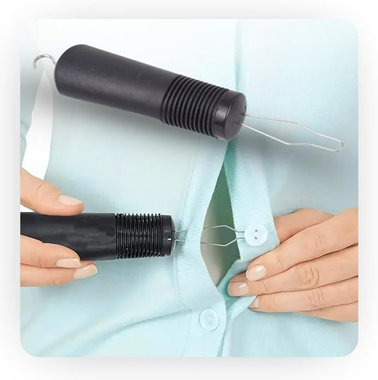 Button Hook for Seniors and People with Arthritis – One-Handed Gadget for Fastening Buttons and Pulling Zippers. Ideal for Joint Pain, Motor impairments, or Coordination Issues.