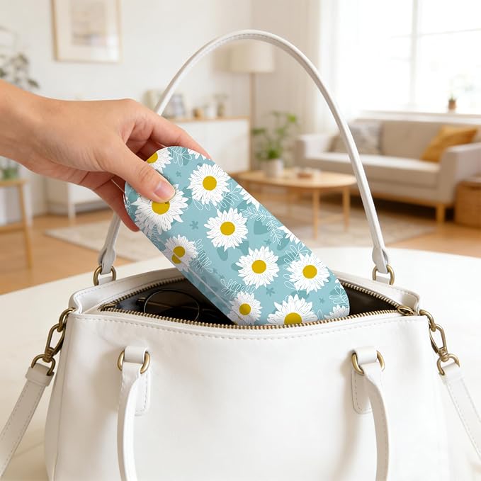 Glasses Case Hard Shell,Portable Protective Eyeglasses Case, Eyeglass Holder Box with Cleaning Cloth, for men women