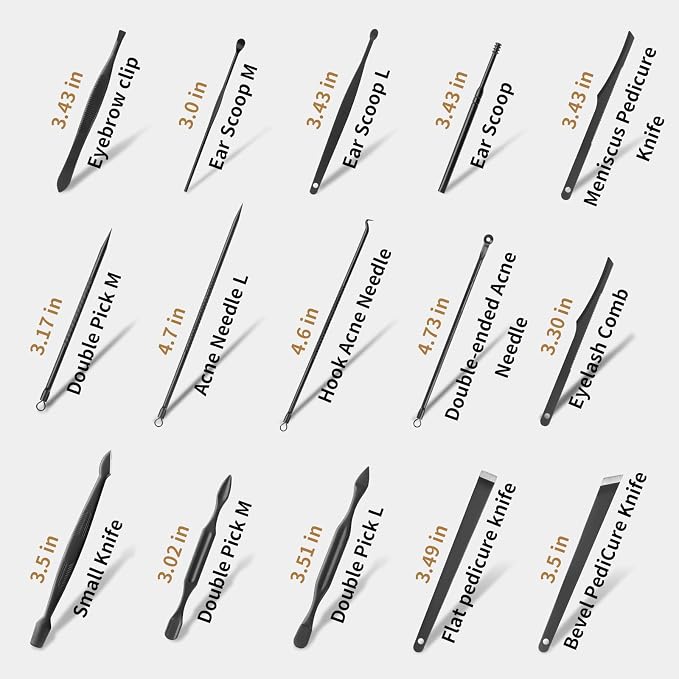MINKINH Manicure Set Professional Nail Clipper Kit-26 Pieces for Men, Black | Stainless Steel Manicure Kit, Nail Care Tools with Luxurious Travel Case Nail Grooming Kit Gift for Husband Boyfriend Parent