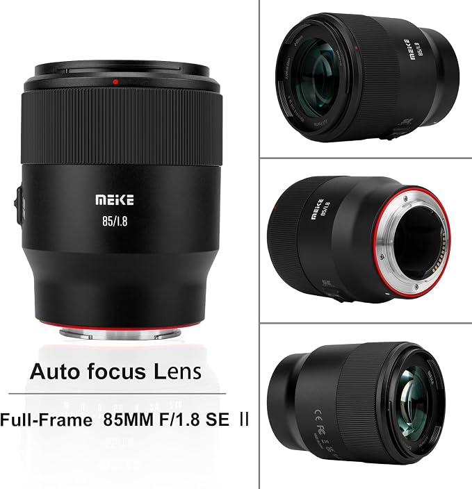 Meike 85mm f1.8 SE II Full Frame STM High Resolution 8K Auto Focus Medium-telephoto Lens Fixed Prime Portrait Lenses for Panasonic Lumix Sigma Camera S1 S1R S1H S5 FP FPL SL SL2 TL
