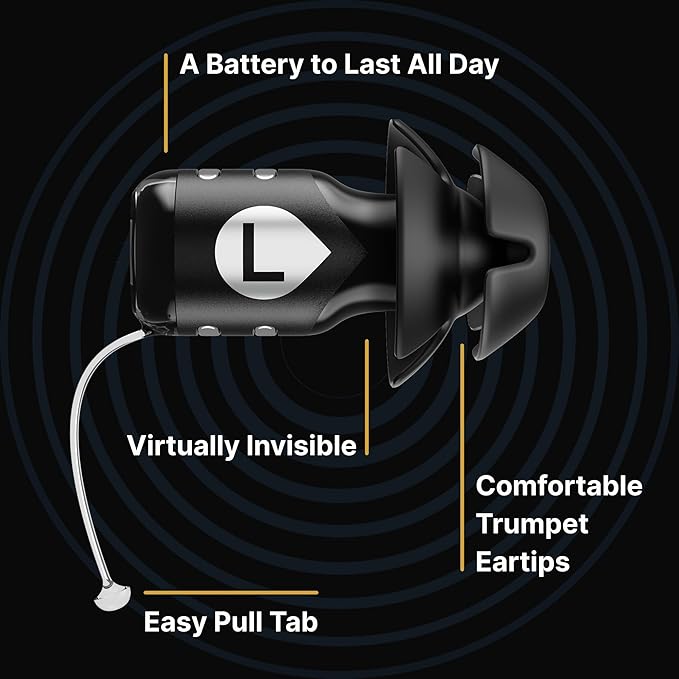 EARGO 8 Virtually Invisible Self-Fitting FDA-Cleared OTC CIC Hearing Aids - Most Advanced Model with Smart Sound Adjust and Sound Match Technology, Rechargeable, Lifetime Customer Support