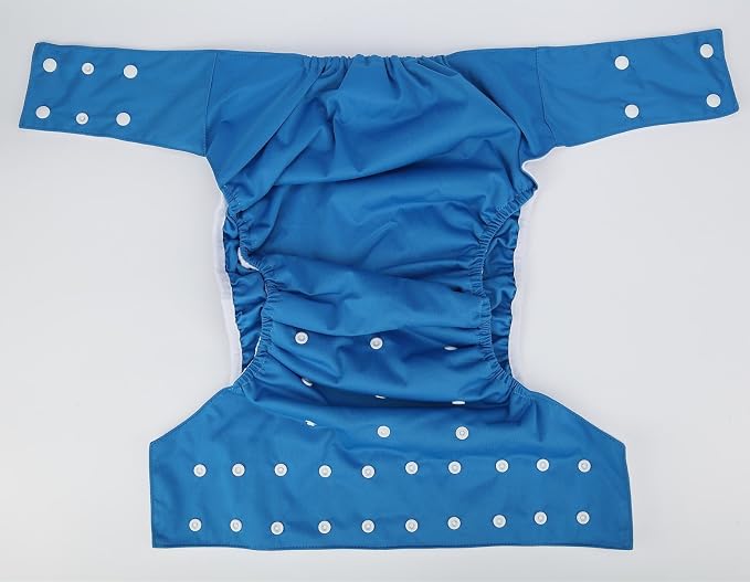 Teen Adult Cloth Diaper Nappy Reusable Washable for Disability Incontinence Men Boys (Blue)