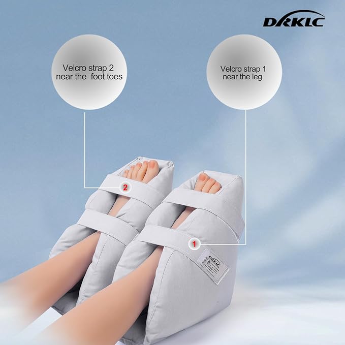 Heel Protectors Cushion for Pressure Sores,Adjustable Foot Support Boot Surgery Recovery Supplies for Elderly Bedridden Pressure Ulcer Cushion Ankle Pillow for Bed, Wheelchairs