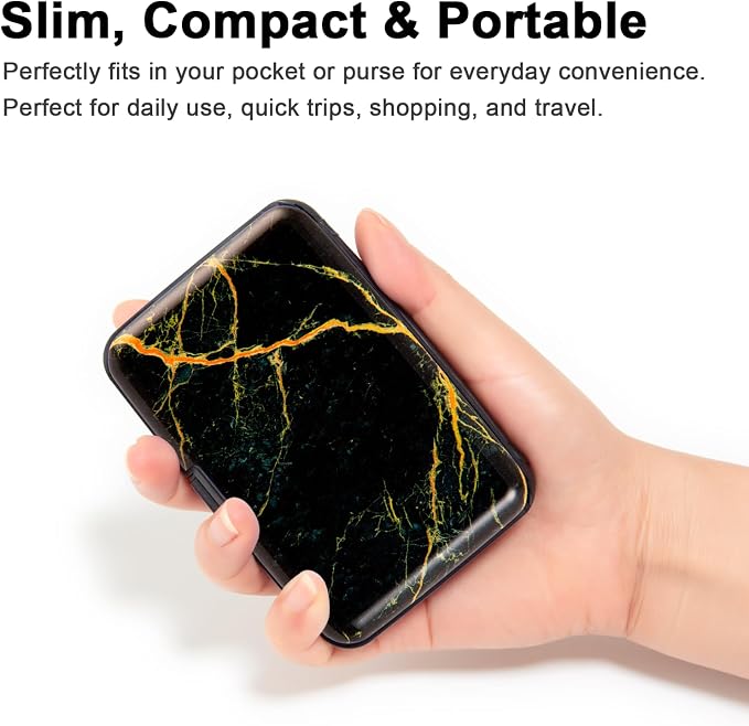 Credit Card Holder Small RFID Blocking Wallet Business Metal Slim Mini Aluminum Hard Case for Women Men
