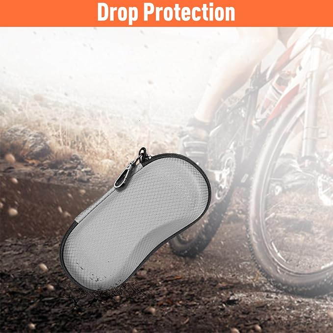 FINTIE Sunglasses Case, Hard EVA Shell Shockproof Sport Glasses Case with Metal Carabiner Travel Zipper Eyeglasses Holder