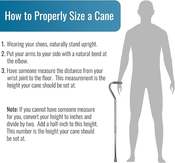 DMI Walking Cane for Adult Men and Women, FSA Eligible, Lightweight and Adjustable, Ergonomic Hand Grip and Wrist Strap