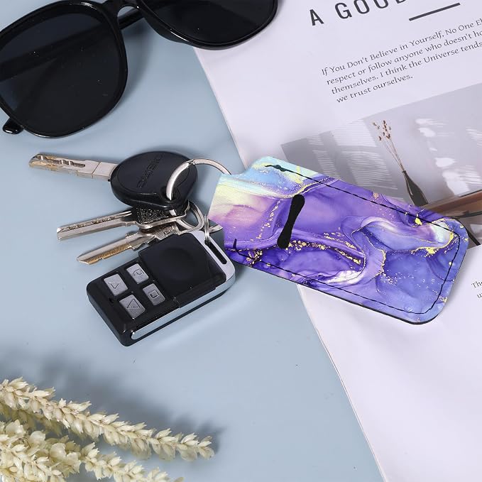Cute Chapstick Holder Keychain,Lipstick Neoprene Clip-on Lip Balm Holder for Woman
