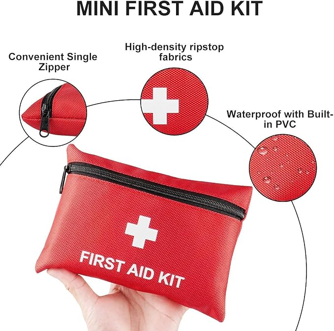100-Piece First Aid Kit - Compact Portable Emergency Medical Supplies for Camping, Hiking, Travel, Car, Home & Office | Survival Gear for Outdoor Backpack, Vehicle, Dorm, Emergency Prep