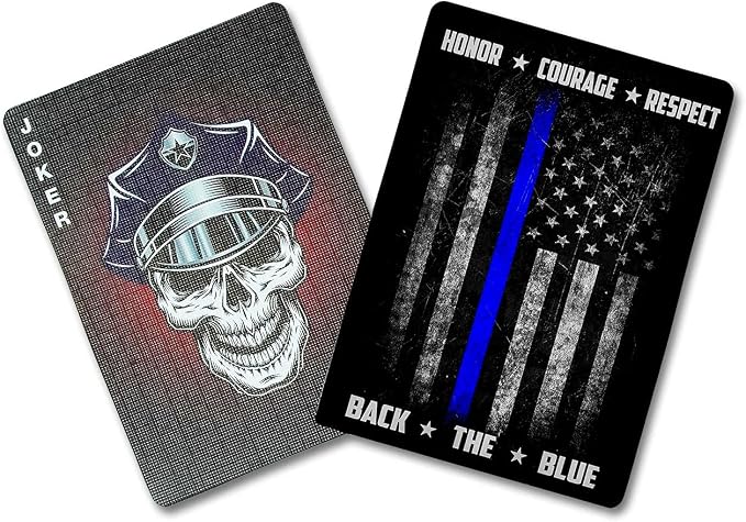 Military Gift Shop Police Officer Playing Cards - Unique Graphics - Premium Quality - Police Officer Gifts for Men or Women | Police Playing Cards