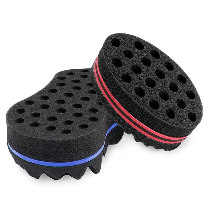 2pcs Hair Sponge Twist Comb, Curl Comb and Twist Brush for Men's Curls and Women's Natural Hair
