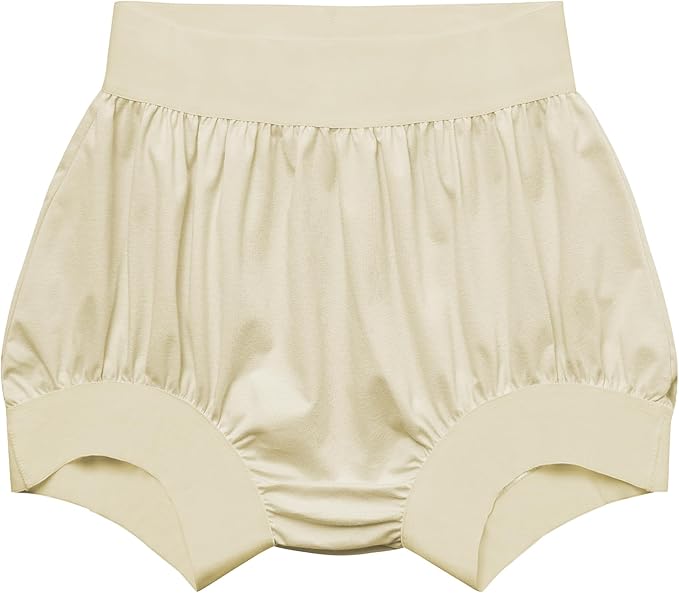 Adult Cloth Diaper Cover Waterproof Plastic Pants Rubber Underwear for Incontinence Leak Proof Washable (Beige2XL)