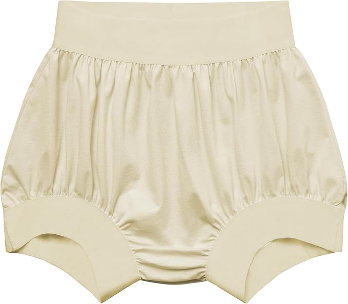 Adult Cloth Diaper Cover Waterproof Plastic Pants Rubber Underwear for Incontinence Leak Proof Washable (BeigeS)