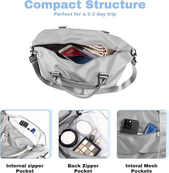 Weekender Duffel Bags for Women， Travel Totes Bag for Airplane Essentials, Overnight Bags for Women with Trolley Sleeve, Large Carry On Hospital Bag for Labor and Delivery, Sport, Gym