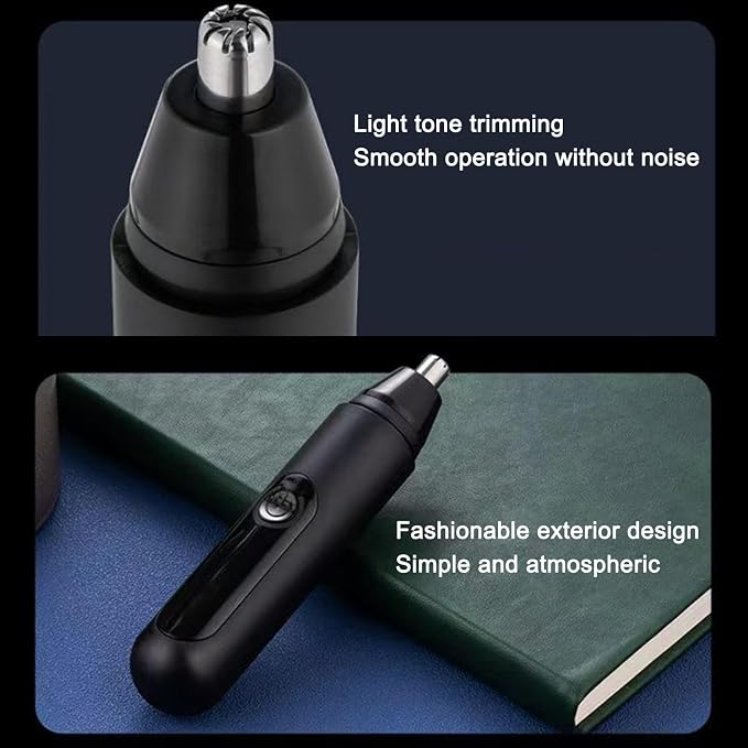 Professional Nose Hair Trimmer, LED Display, USB Rechargeable, Waterproof Double-Edge Blade for Men, Women, IPX7 Rated, 2026 Model (Round Bottom)