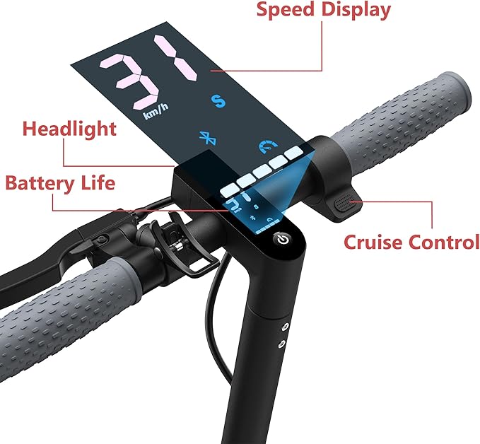 Maxshot Electric Scooter, 8.5" /10" /14" Tire, 16/19/22 Mph Top Speed, 12/16/21/27/28/49/50 Miles Long Range, Folding Escooter for Adults and Kids with Seat Bag, Dual Braking, Dual Suspension, App