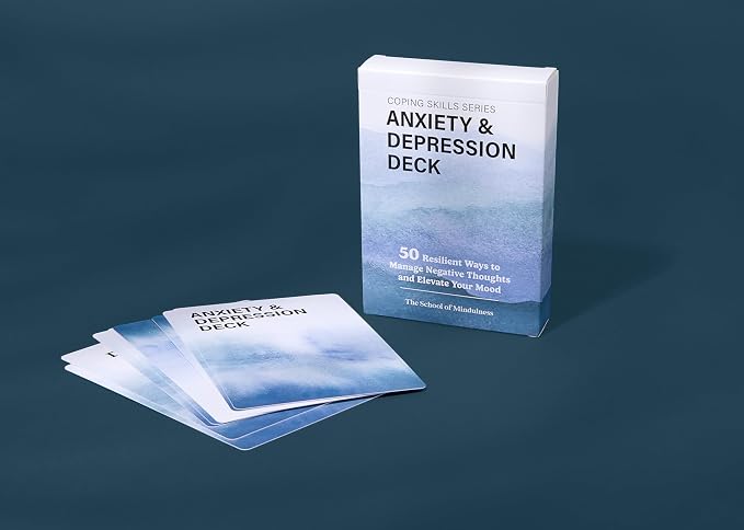 The School of Mindfulness- Mindfulness Coping Skills Series Deck, for Depression and Anxiety, Anger Management, and Cravings and Triggers (Depression and Anxiety)