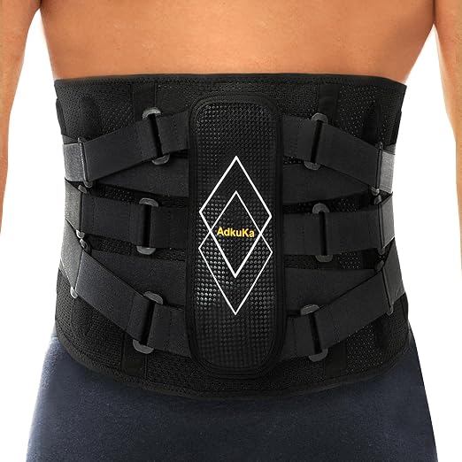 Back Brace for Lower Back Pain Women Men - 10x Maximum Compression and Adjustable - Lumbar Support Belt with 3D Pad - Ergonomic and Breathable 3D Material - for Herniated Disc,Sciatica
