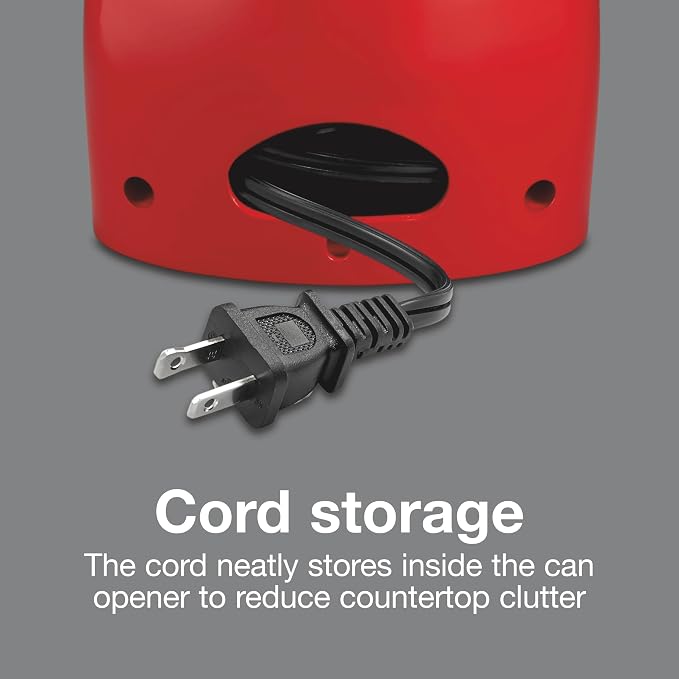 Proctor Silex Power Electric Automatic Can Opener for Kitchen with Knife Sharpener, Twist-off Easy-Clean Lever, Cord Storage, Red (75226) (Pack of 2)