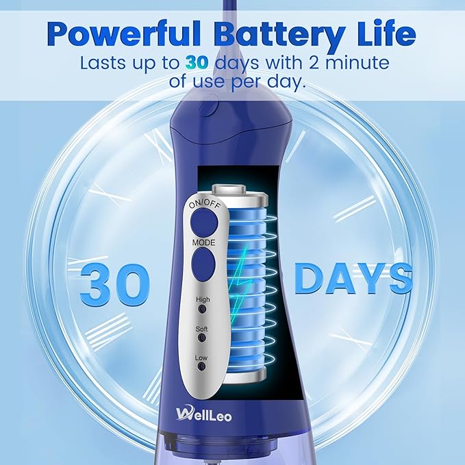 Water Flossers for Teeth, Portable Oral Irrigator Rechargeable Water Dental Flosser Pick with High Pressure 5 Jet Tips, IPX7 Travel Water Flossing for Brace Teeth Cleaner Gum Care