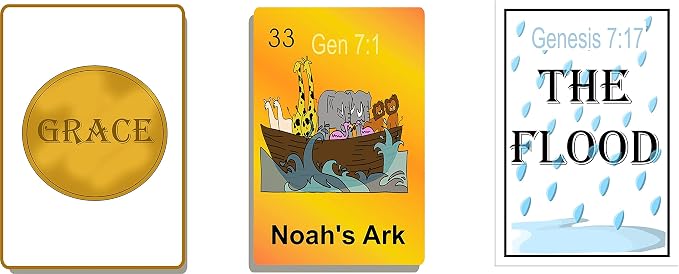 Bible Loteria Game - Christian Bingo - Easy Family-Friendly Party Games - Religious - Card Games for Adults, Large Group Games - Spanish Christian Game - 2-10 Players