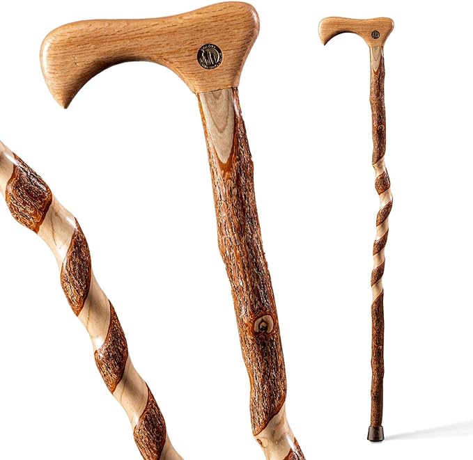 Brazos Wooden Walking Canes for Men and Women, Stable Walking Sticks for Seniors, Made in The USA