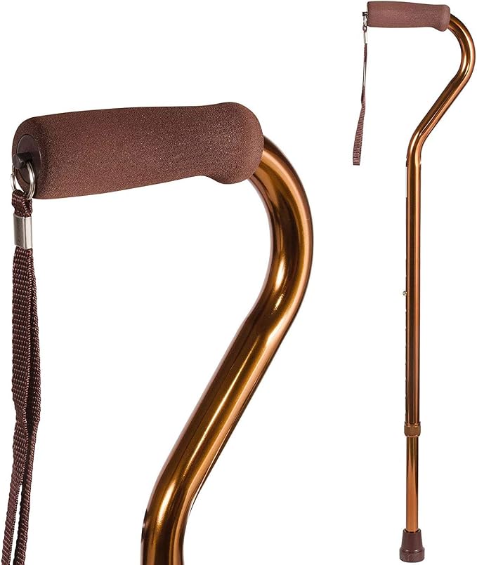 DMI Walking Cane for Adult Men and Women, FSA Eligible, Lightweight and Adjustable, Ergonomic Hand Grip and Wrist Strap
