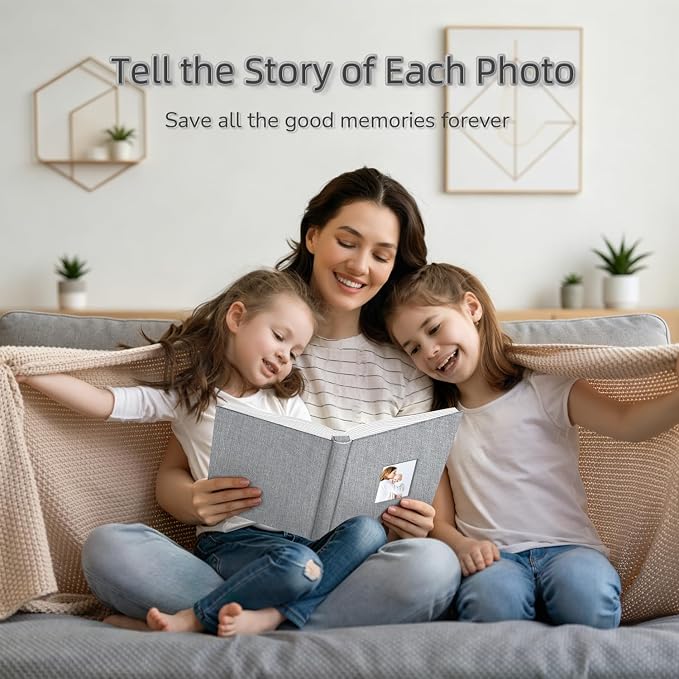 popotop Photo Album 4x6-600 Photos Photo Books with 600 Horizontal and Vertical Pockets,Linen Cover Albums for Family Wedding Anniversary Baby Vacation Pictures