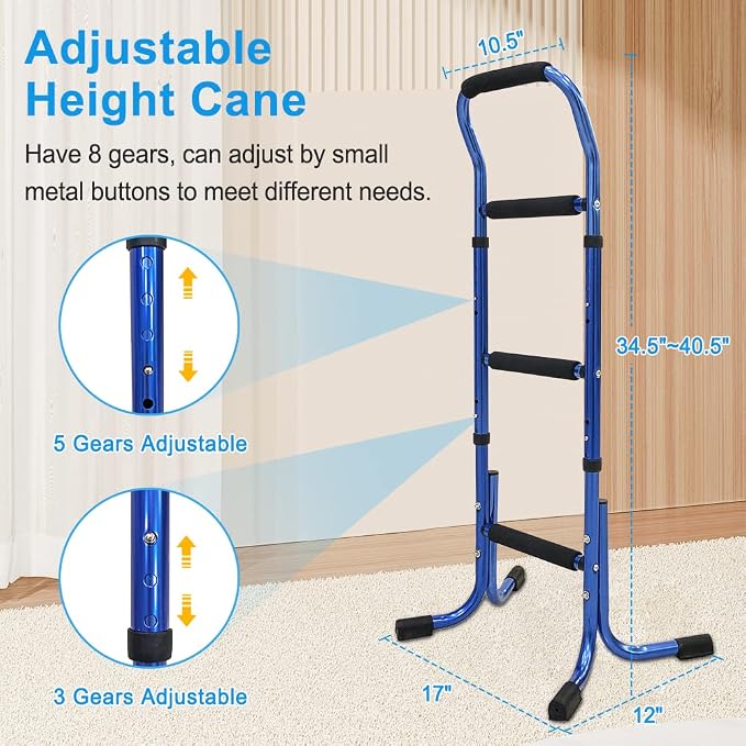 Chair Lift Assist for Seniors Adjustable Height Cane Chair Support Stand Assist Bed Rails for Elderly Portable Bar Chair Lift Devices Elderly Assistance Products for Sofa, Couch