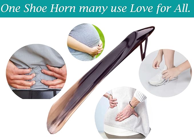 5MOONSUN5 Shoe Horn Made with Real Horn Handmade. Home or Travel Use. Shoehorn for Men or Women Shoes & Boots. Best Gift Idea. (SHOE-12'')