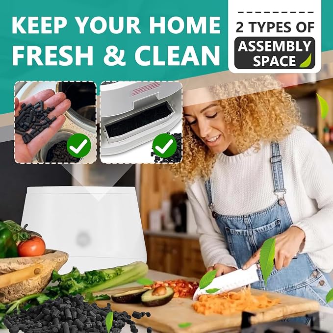 4 Pounds (8-Pack) Filter Refills Compatible with Lomi Smart Waste Composter | Odor Absorbing, Easy to Replace, Long-lasting, Premium Materials