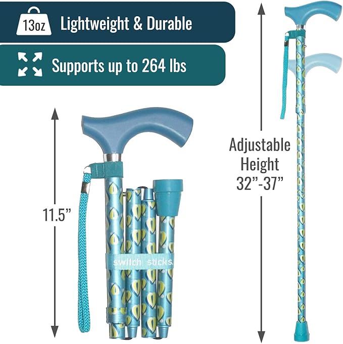 Switch Sticks Walking Cane for Men or Women, Foldable and Adjustable from 32-37 Inches, FSA and HSA Eligible