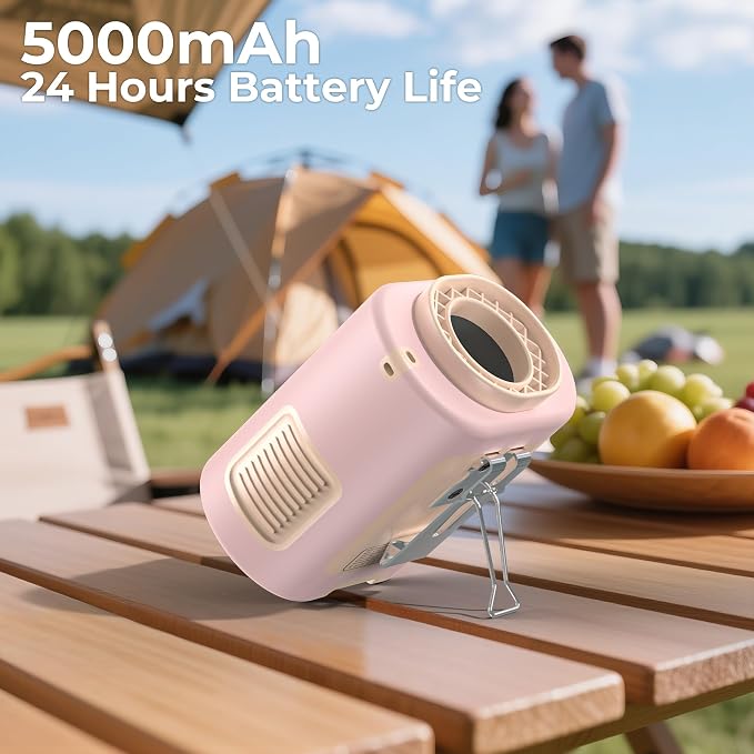 AMACOOL Mini Portable Waist Fan Clip on, 13000RPM Wearable Shirt Belt Fan | Birthday Gifts for Mother Mom Her Girl, Rapid-Cooling Personal Neck Fans for Women Men Outdoor Work Jobsite Travel Camping