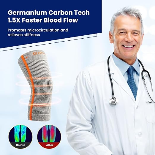 Galvaran Compression Knee Brace for Women & Men – Knee Support Sleeve for ACL, MCL, Meniscus Pain Relief, Joint Swelling & Injury Recovery | Skin-Friendly Anti-Slip Design | Daily Use & Sports