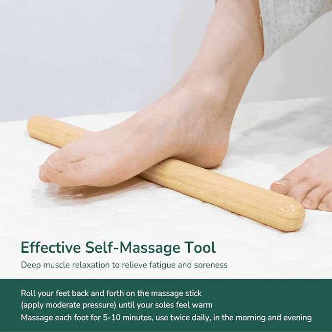 Bamboo Massage Stick - Body Shaping Roller, Guasha Massage Tool for Relaxing Muscles