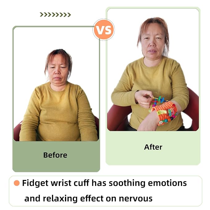 Adult Sensory Arm Pillow for Alzheimer Patients Anxiety Relief – Elderly Dementia Fidget Wrist Cuff for Restless Hands – Calming Therapeutic Aid for Seniors