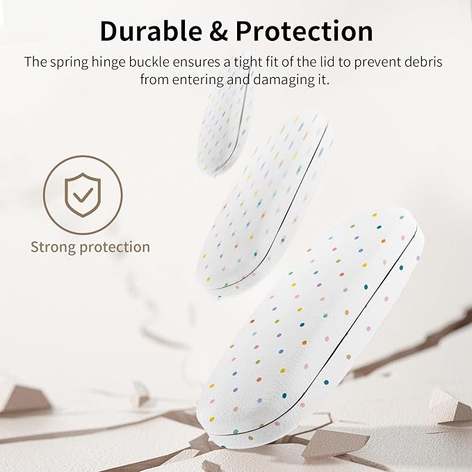 Glasses Case Hard Shell, Cute Sunglasses Case for Women Leather Protective Case for Eyeglass with Cleaning Cloth