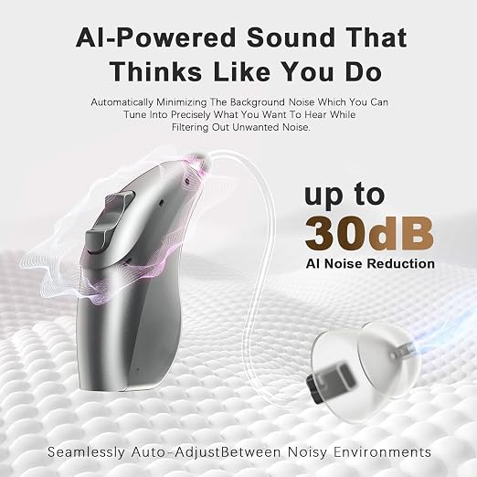 BlaidsX Neuro Hearing Aids, Bluetooth Rechargeable OTC Hearing Aids for Seniors and Adults, Mobile App Hearing Test Audiogram & Noise Cancellation, Dual Mic & 32 DSP Channels | USA-Designed