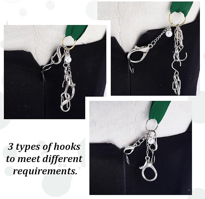 PH PandaHall 2pcs Zipper Helper Pull for Dresses, Dress Zipper Pull Helper Green Zipper Puller Zip with Hook and Clip Zipper Extender Zipper Gripper Zipper Tool for Tight Dress-Boots Zip up Dress